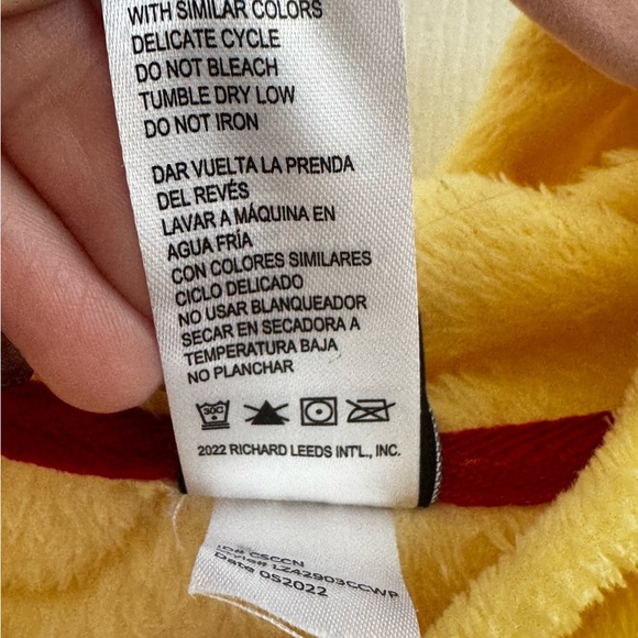 Disney Winnie the Pooh Yellow Hooded Sleepwear with Red Accents - Picture 10 of 13